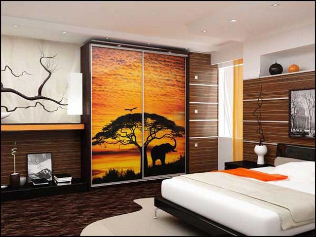 фото встроенного шкафа купе для спальни Минск